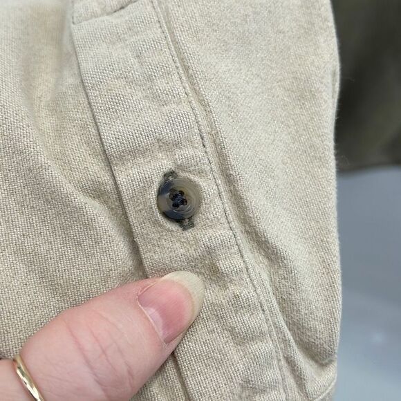Cabelas Women Long Sleeve Top Button Down Shirt southwest Tan Large - Picture 7 of 16
